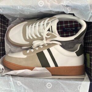 Ben Sherman, Hyde Sneaker Mens Size 10, White leather w/ cream and olive green